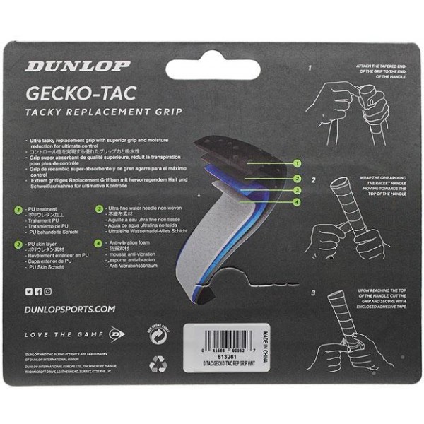 Tenis omotávky DUNLOP GECKO-TACK Grip 1,9 mm