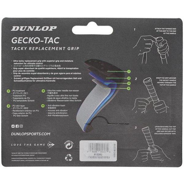 Tenis omotávky DUNLOP GECKO-TACK Grip 1,9 mm