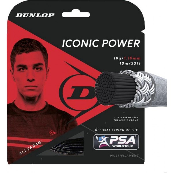 Squash struny DUNLOP ICONIC POWER 18G/1,10 mm (set 10 m)