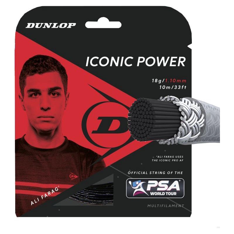 Squash struny DUNLOP ICONIC POWER 18G/1,10 mm (set 10 m)