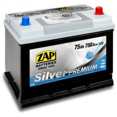 autobaterie ZAP Silver Premium Asia 75Ah 12V 750A 261x175x200/220