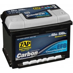 autobaterie ZAP Carbon EFB 60Ah 12V 550A 242x175x175