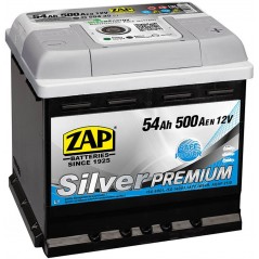 autobaterie ZAP Silver Premium 54Ah 12V 500A 206x175x190