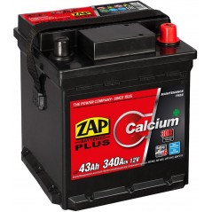 autobaterie ZAP Plus 43Ah 12V 340A 175x175x190