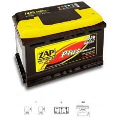 autobaterie ZAP Plus 74Ah 12V 680A 275x175x190 LEVÁ