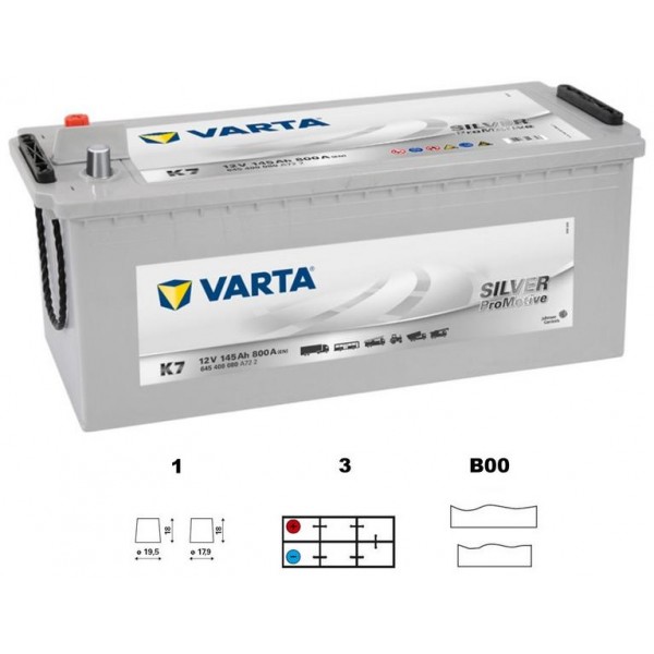 autobaterie VARTA Promotive SILVER 145Ah 12V 800A 513x189x223