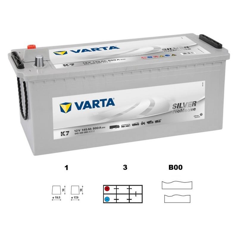 autobaterie VARTA Promotive SILVER 145Ah 12V 800A 513x189x223