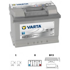 autobaterie VARTA Silver dynamic 61Ah 12V 600A 242x175x175