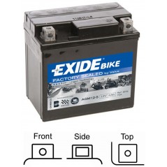 motobaterie EXIDE AGM naplněná z výroby 12V 4Ah 70A 113x70x105