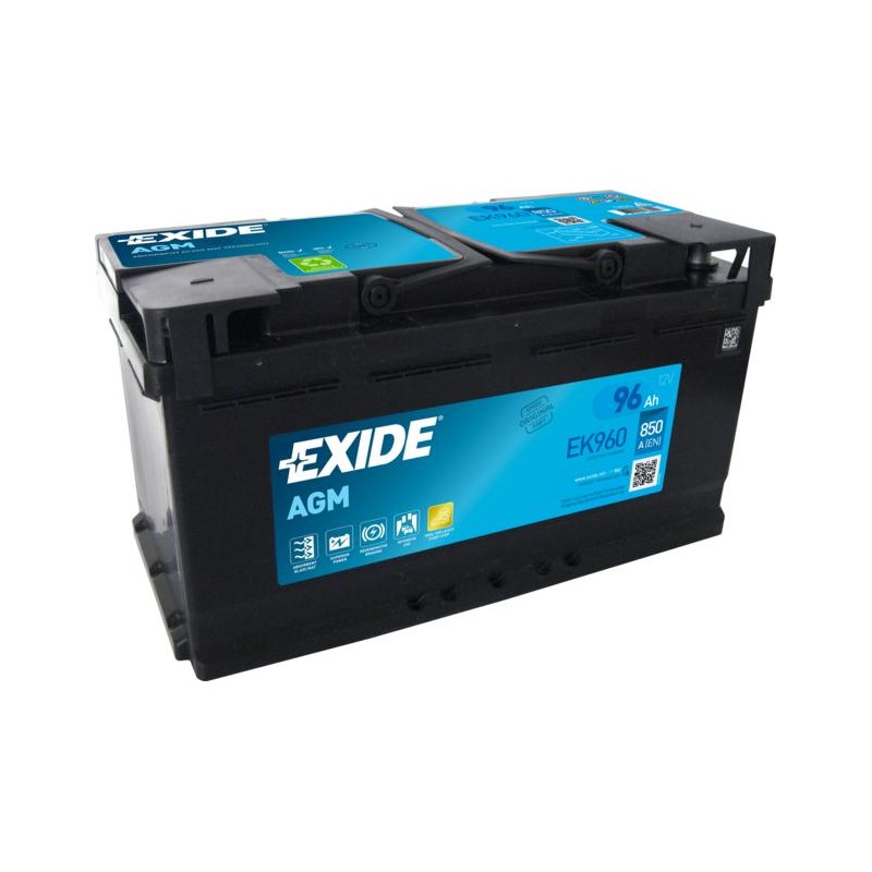 autobaterie EXIDE Start-Stop AGM 12V 96Ah 850A 353x175x190