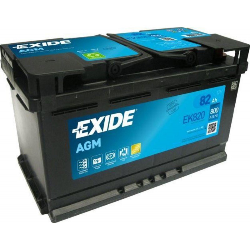 autobaterie EXIDE Start-Stop AGM 12V 82Ah 800A 315x175x190