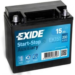 autobaterie EXIDE přidavná pro Start-Stop AGM 12V 15Ah 200A 150x90x145 m.kužel