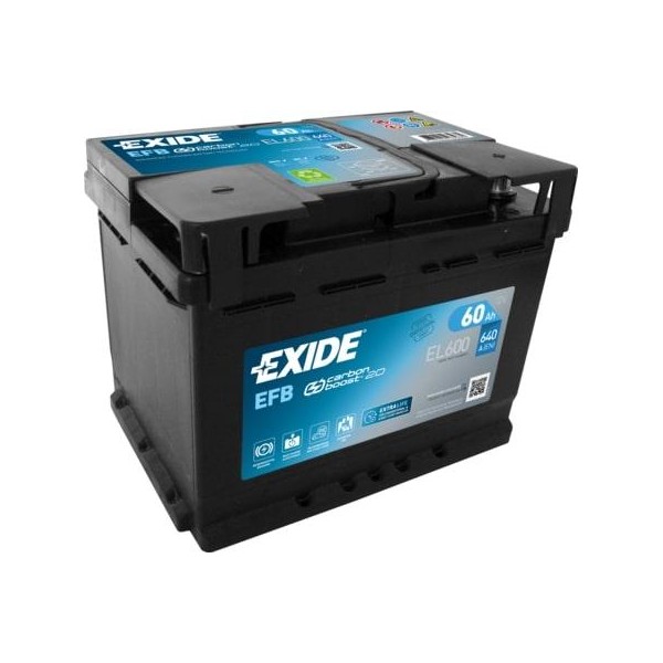 autobaterie EXIDE Start-Stop EFB 12V 60Ah 520A 242x175x190