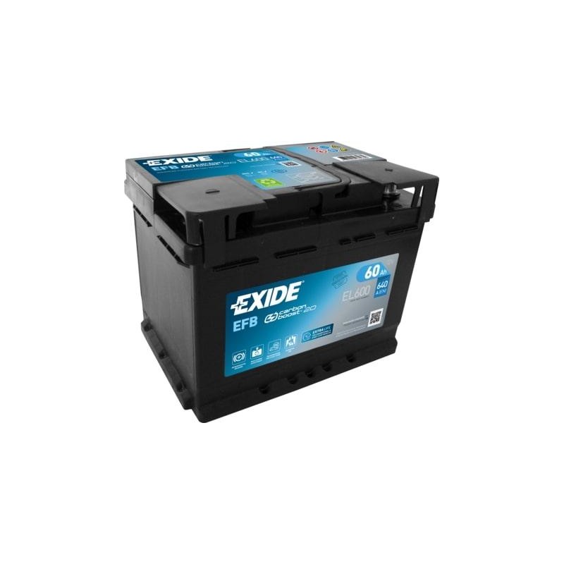 autobaterie EXIDE Start-Stop EFB 12V 60Ah 520A 242x175x190