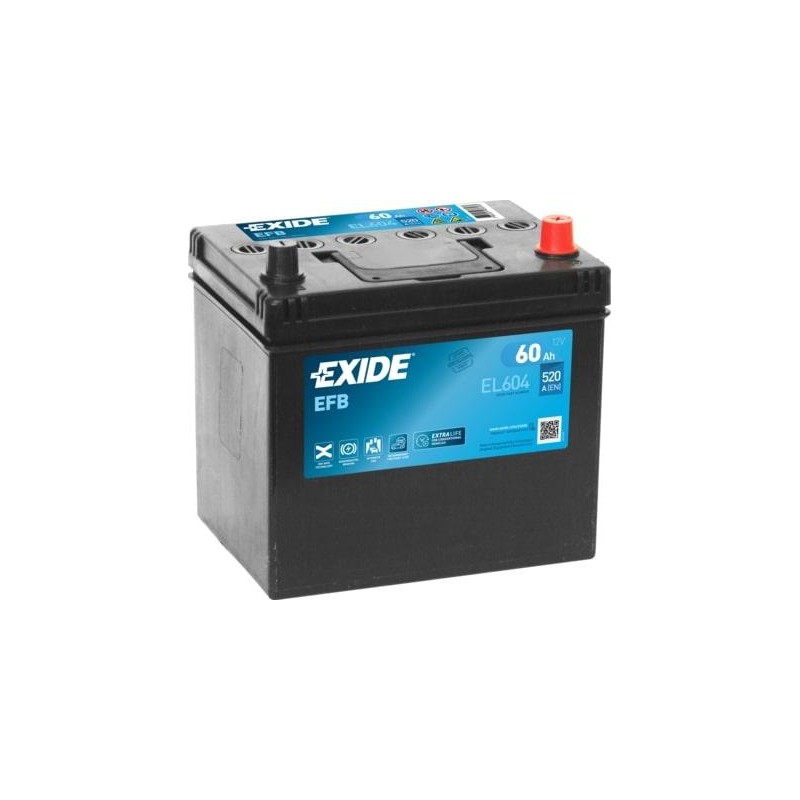 autobaterie EXIDE Start-Stop EFB 12V 60Ah 520A 230x173x222