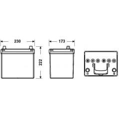 autobaterie EXIDE Start-Stop EFB 12V 60Ah 520A 230x173x222