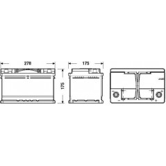 autobaterie EXIDE Start-Stop EFB 12V 65Ah 720A 278x175x175