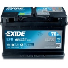 autobaterie EXIDE Start-Stop EFB 12V 70Ah 720A 278x175x190