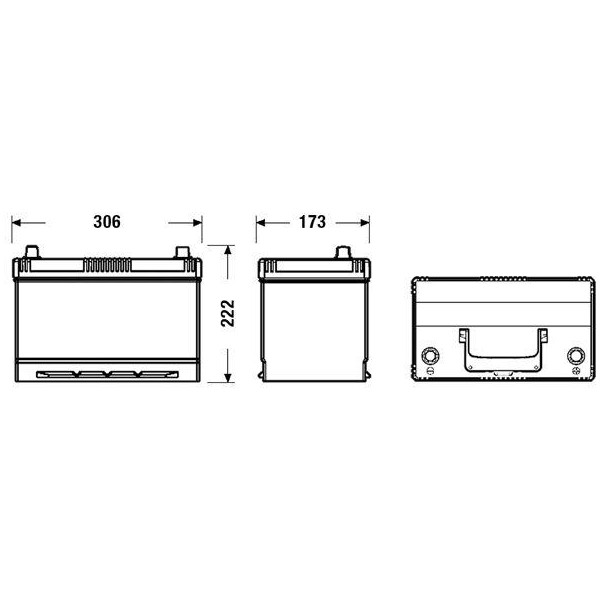 autobaterie EXIDE Start-Stop EFB 12V 95Ah 800A 306x173x222