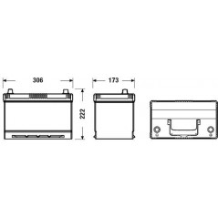 autobaterie EXIDE Start-Stop EFB 12V 95Ah 800A 306x173x222