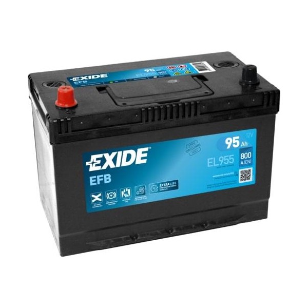 autobaterie EXIDE Start-Stop EFB 12V 95Ah 800A 306x173x222 Levá