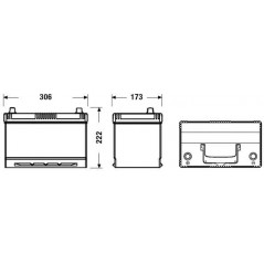 autobaterie EXIDE Start-Stop EFB 12V 95Ah 800A 306x173x222 Levá