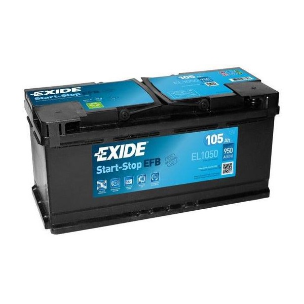 autobaterie EXIDE Start-Stop EFB 12V 105Ah 950A 392x175x190