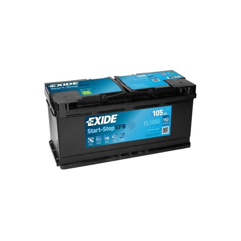 autobaterie EXIDE Start-Stop EFB 12V 105Ah 950A 392x175x190