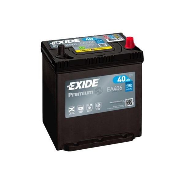 autobaterie EXIDE Premium CARBON 12V 40Ah 350A 187x127x220