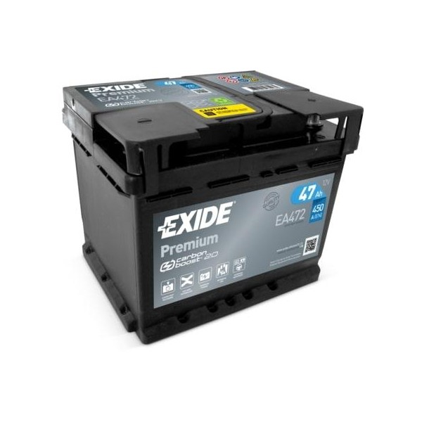 autobaterie EXIDE Premium CARBON 12V 47Ah 450A 207x175x175