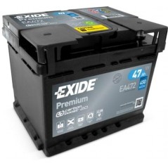 autobaterie EXIDE Premium CARBON 12V 47Ah 450A 207x175x175