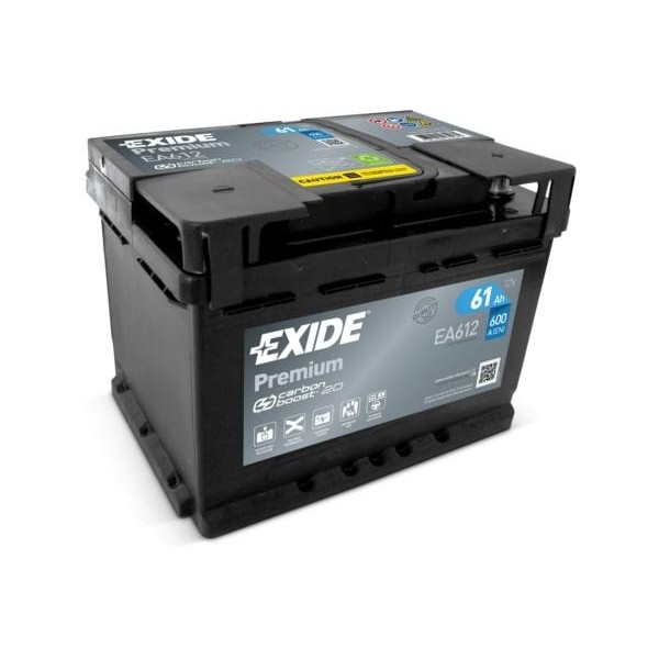 autobaterie EXIDE Premium CARBON 12V 61Ah 600A 242x175x175