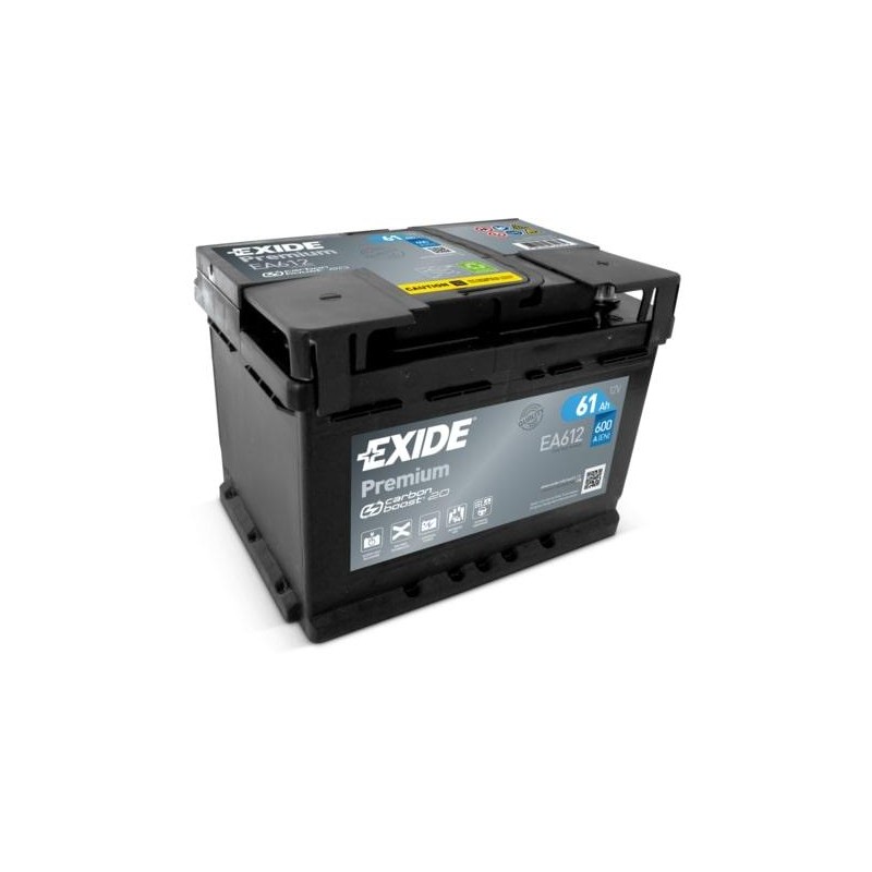 autobaterie EXIDE Premium CARBON 12V 61Ah 600A 242x175x175