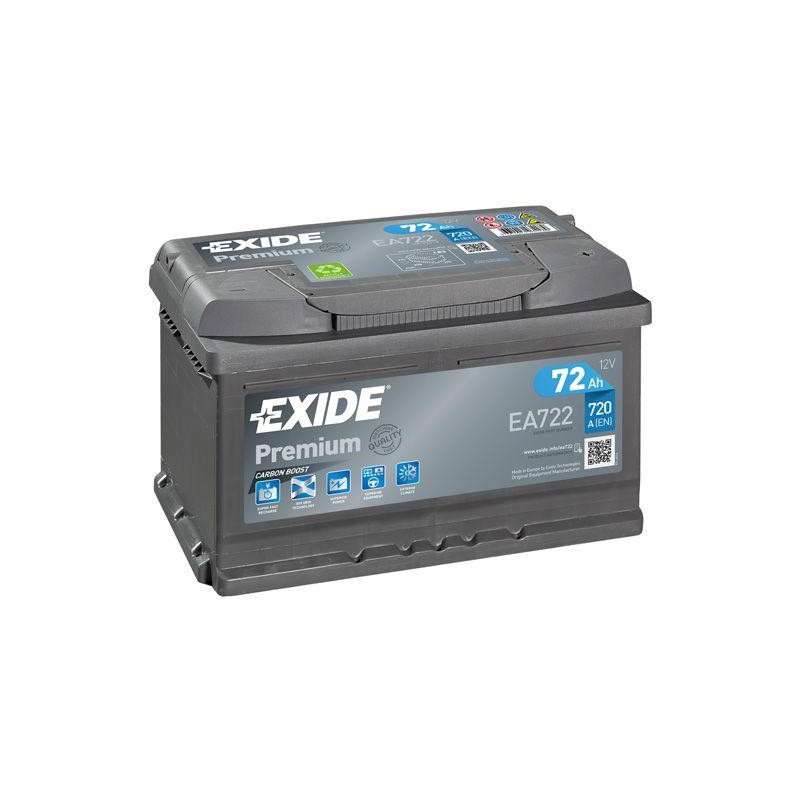 autobaterie EXIDE Premium CARBON 12V 72Ah 720A 278x175x175