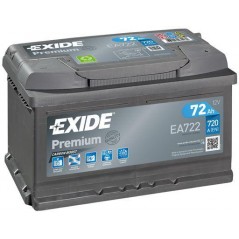 autobaterie EXIDE Premium CARBON 12V 72Ah 720A 278x175x175