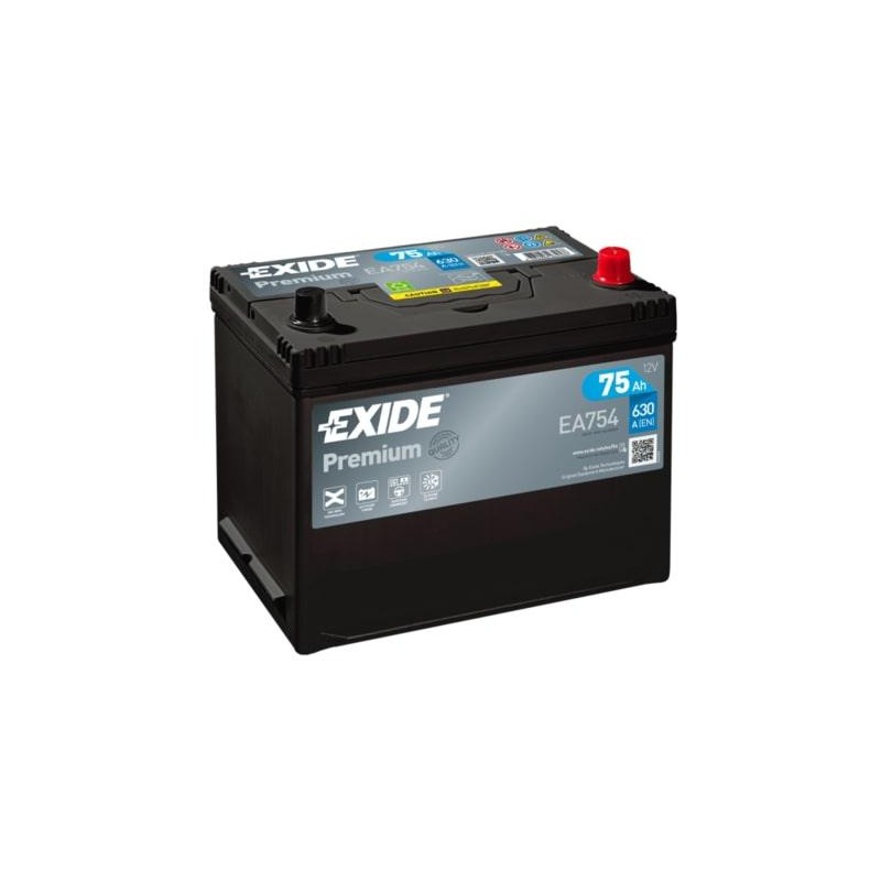 autobaterie EXIDE Premium CARBON 12V 75Ah 630A 272x173x222