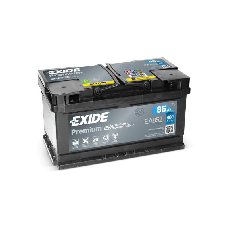 autobaterie EXIDE Premium CARBON 12V 85Ah 800A 315x175x175