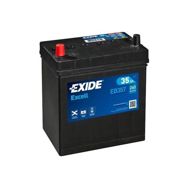 autobaterie EXIDE Excell 12V 35Ah 240A 187x127x220 Levá