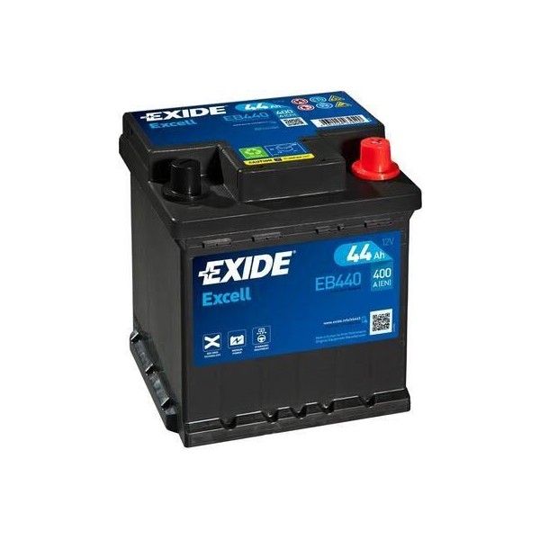 autobaterie EXIDE Excell 12V 44Ah 400A 175x175x190