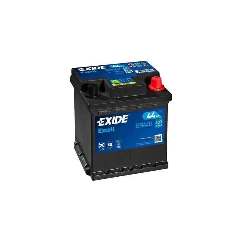 autobaterie EXIDE Excell 12V 44Ah 400A 175x175x190