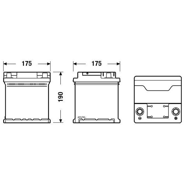 autobaterie EXIDE Excell 12V 44Ah 400A 175x175x190