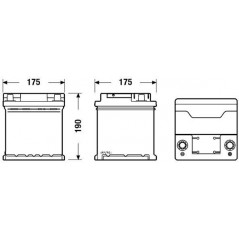 autobaterie EXIDE Excell 12V 44Ah 400A 175x175x190