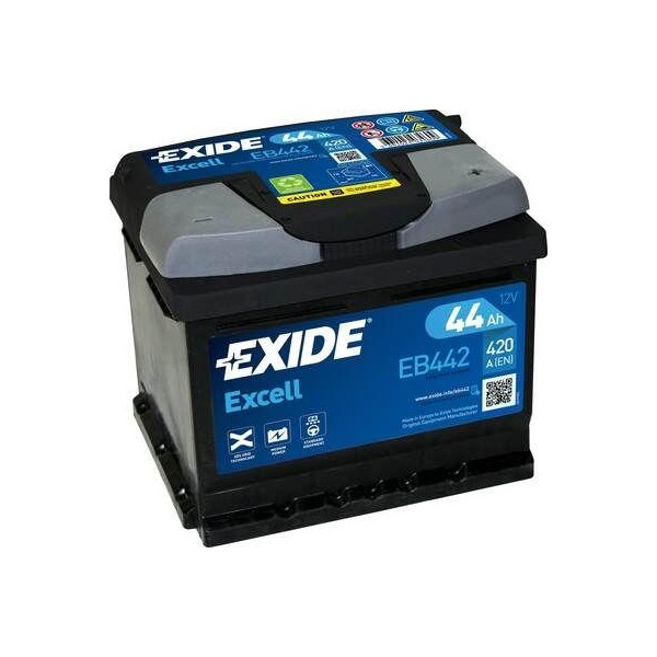 autobaterie EXIDE Excell 12V 44Ah 420A 207x175x175