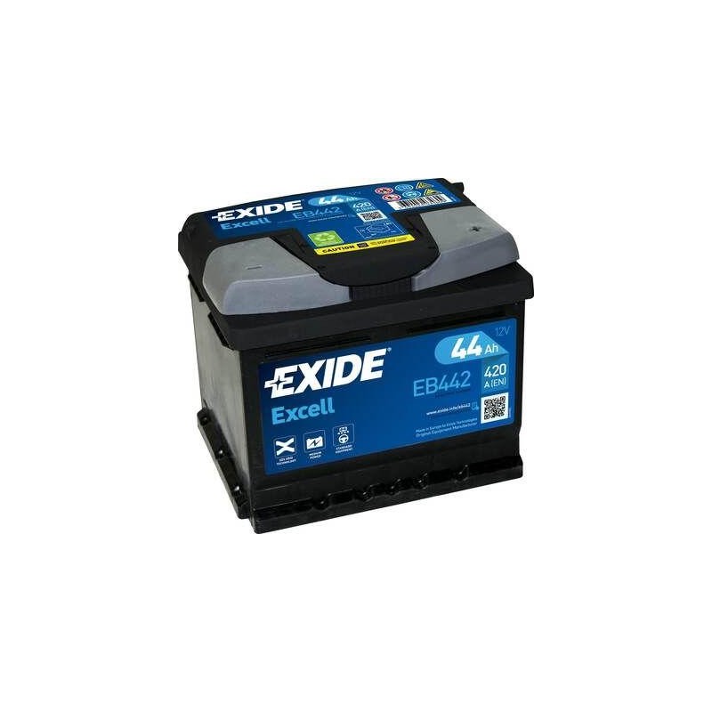 autobaterie EXIDE Excell 12V 44Ah 420A 207x175x175