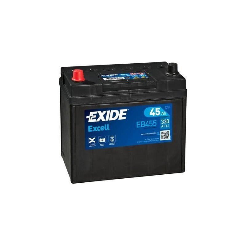 autobaterie EXIDE Excell 12V 45Ah 330A 237x127x227 Levá