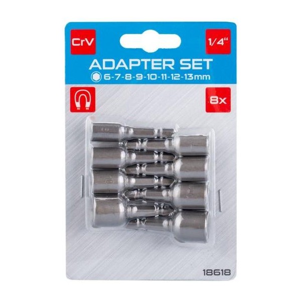 Sada adaptérů 1/4" 6,7,8,9,10,11,12,13mm