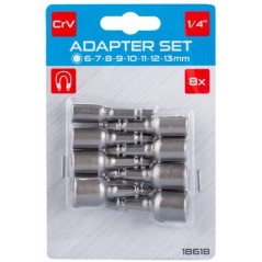 Sada adaptérů 1/4" 6,7,8,9,10,11,12,13mm