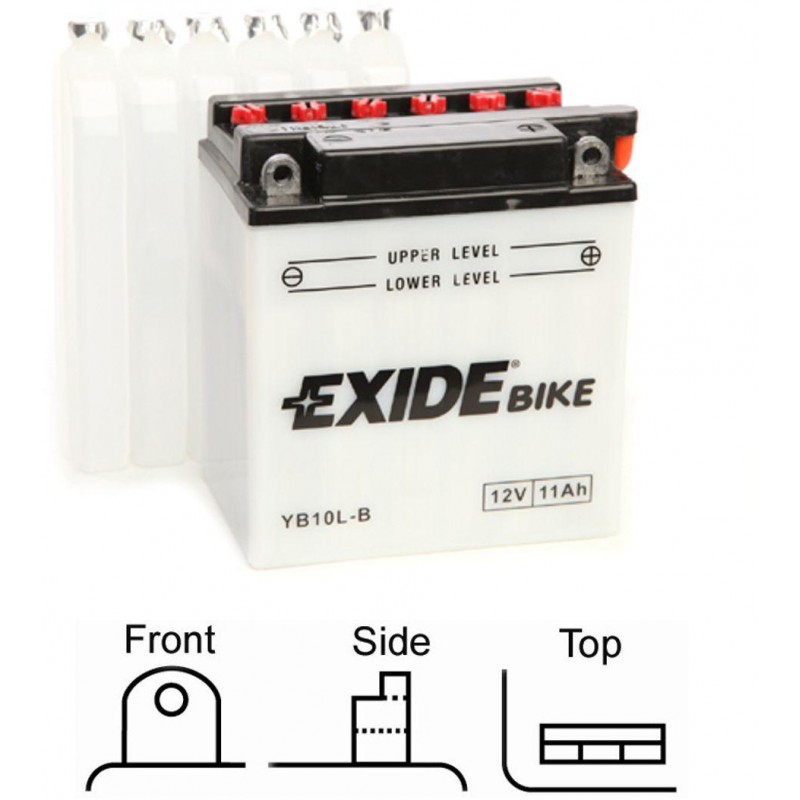 motobaterie EXIDE suchá, přednabitá 12V 11Ah 130A 135x90x145 ploché póly