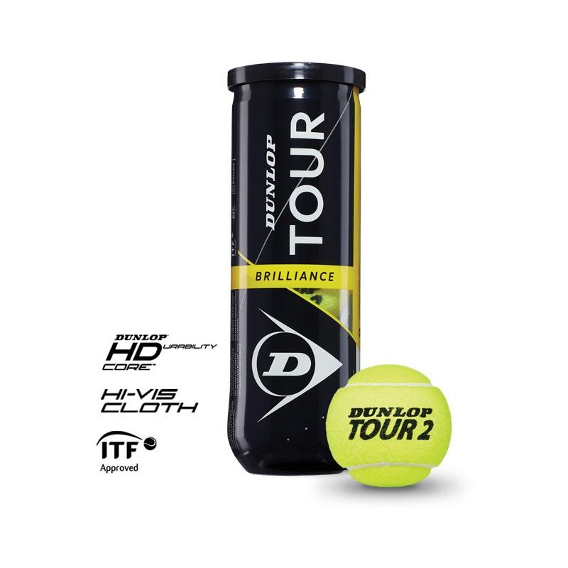 Tenisové míče DUNLOP TOUR Brilliance 3BP