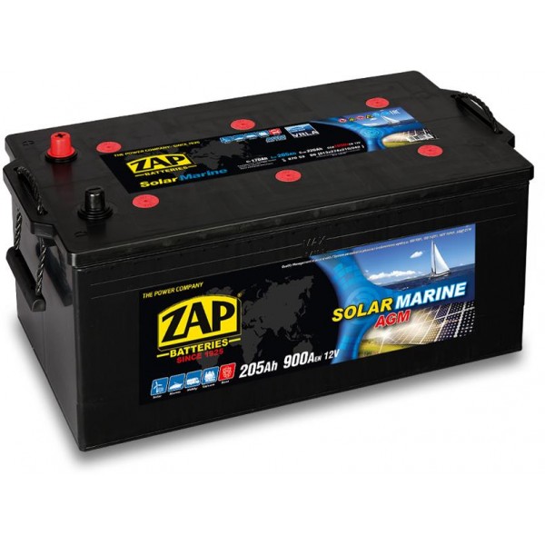 baterie ZAP AGM Solar Marine 205Ah 12V 518x273x215/242